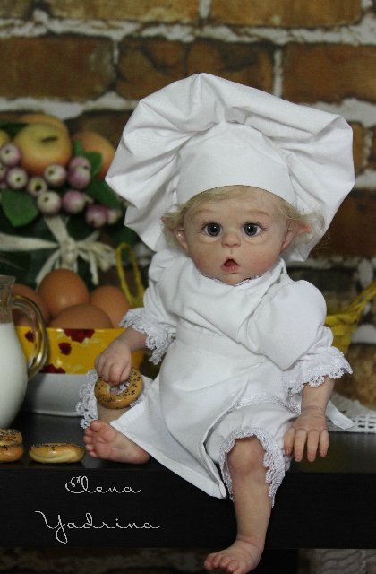 Поваренок по мотивам работы "Прототип мини Офелии". Куклы реборн Елены Ядриной (фото 9)