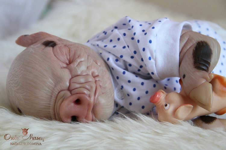 Свинка Пеппа и её младший братик Джордж. Поросята реборн Наталии Сомовой