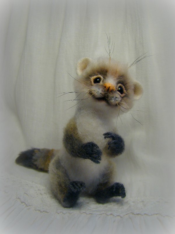 Хорёк. Авторская игрушка валянием из шерсти Ольги Чернухо (фото 3)