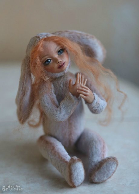 Авторская зайка - куколка тедди долл из серии "Зайчоночки" Севостьяновой Натальи, SeVlaNa (фото 2)