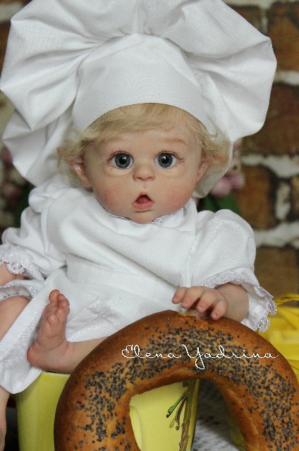 Поваренок по мотивам работы "Прототип мини Офелии". Куклы реборн Елены Ядриной
