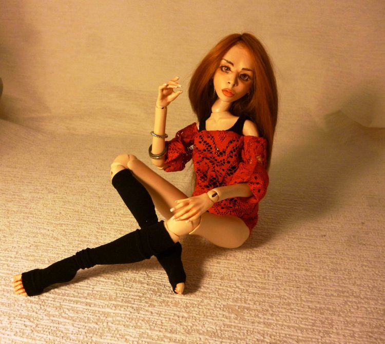 Вернулась Золушка с осеннего бала и... Шарнирная авторская кукла (фото 10)