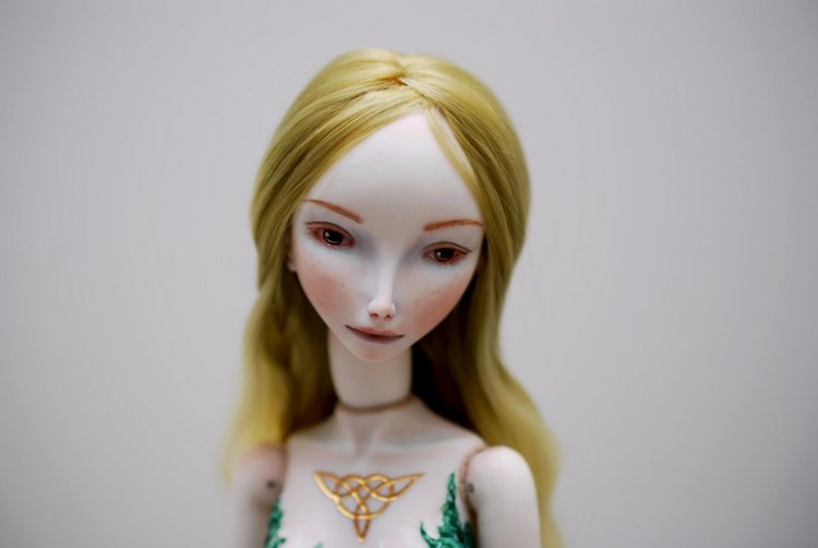 Новый образ для русалки. Фарфоровая кукла Ручной работы (фото 10)