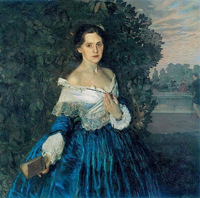 Очень синий топик или Королевский сапфир. Коллекционная фарфоровая кукла Наоми (Naomi) от Кристин Оранж