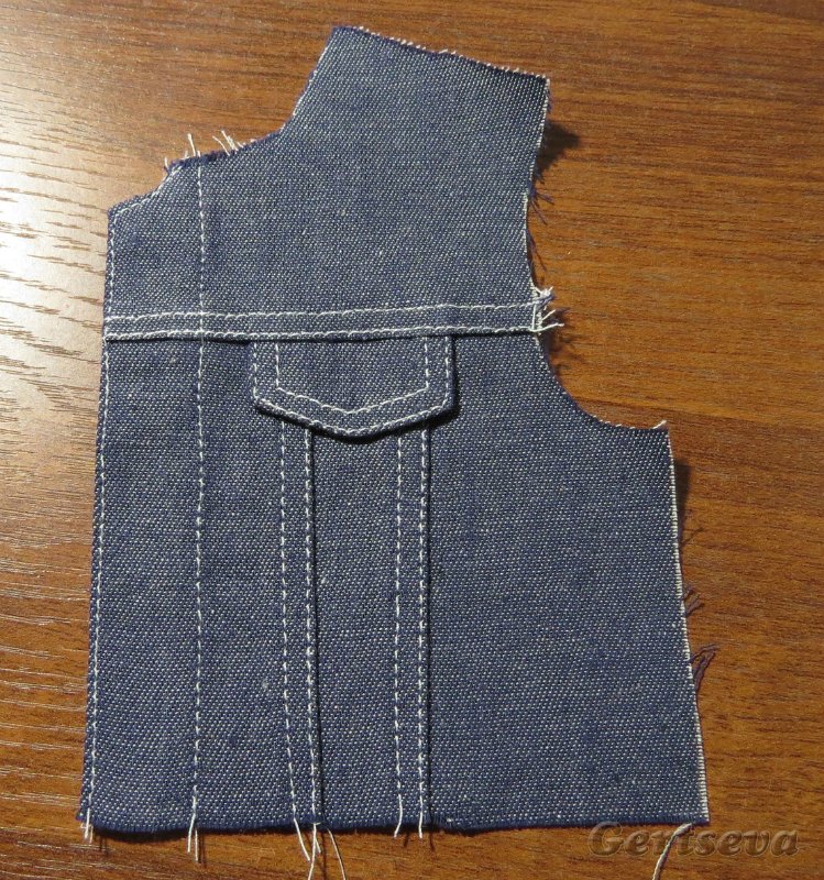 Мастер класс по пошиву джинсовой курточки для куклы (фото 5)