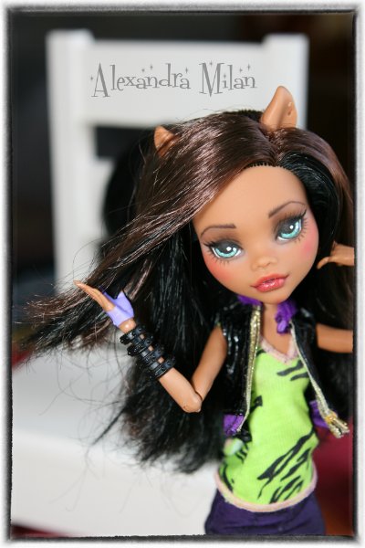 Клодин Вульф, кукла Монстер Хай, OOAK (фото 9)