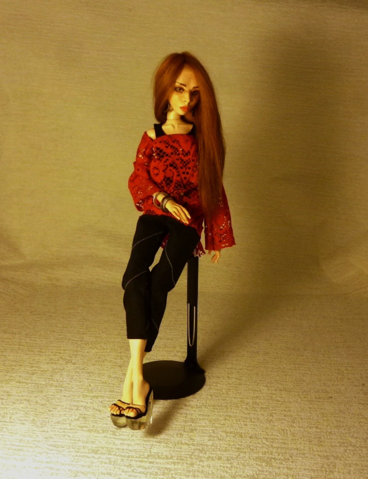 Вернулась Золушка с осеннего бала и... Шарнирная авторская кукла (фото 4)