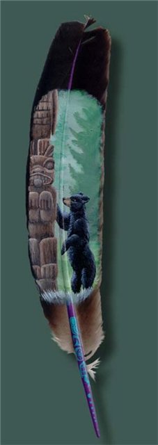 Необычная живопись. Рисунки на перьях - by Julie Thompson (Джулия Томпсон)