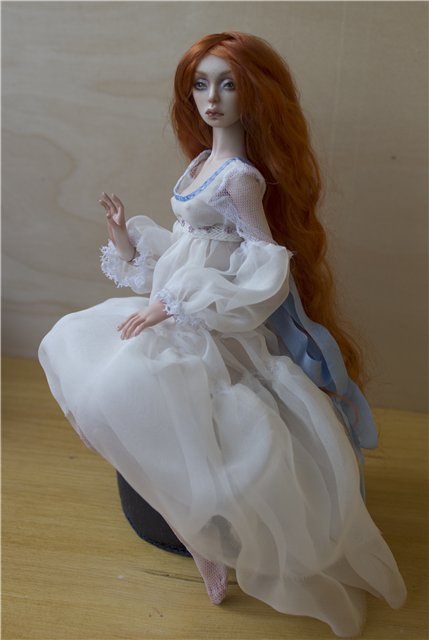 Эстель, авторская шарнирная фарфоровая кукла Елены Акимовой