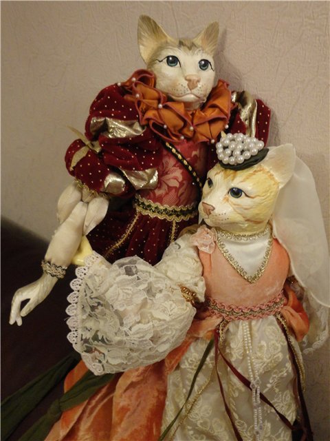 Повесть о Ромео и Джульетте. Куклы-коты коты из фарфора - Katerines collection