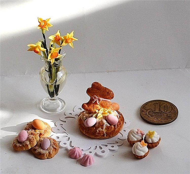 Еда, миниатюра для кукол! Моя подготовка к Пасхе (фото 9)