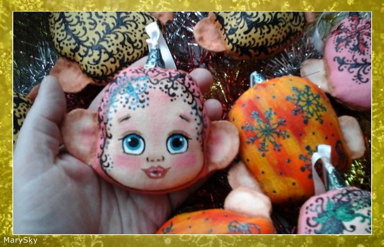 В первый день зимы — Текстильные игрушки и примитивы: кофейные (фото 9)