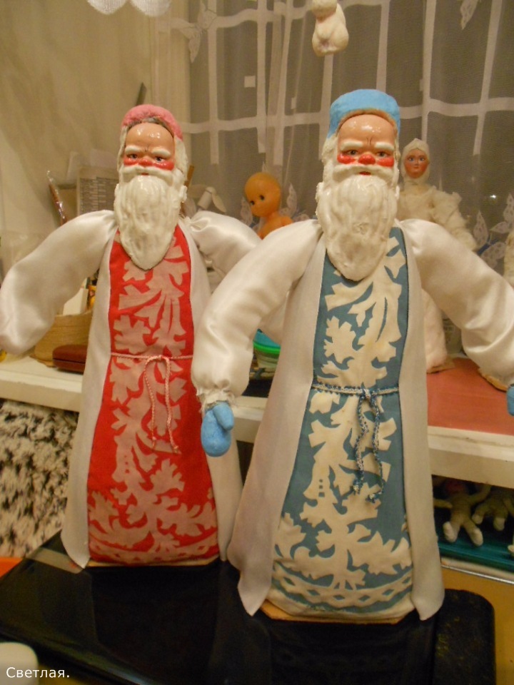 МК: "Новогодняя парочка - Дед Мороз и Снегурочка. Воронежской ФИ. После полной реставрации, с заменой элементов декора"