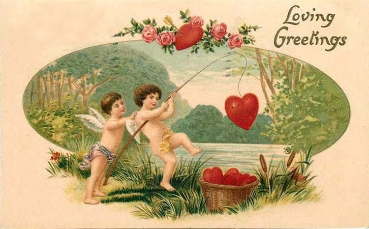 Старинные открытки с Денем Святого Валентина | Бэйбики Старинные открытки с Денем Святого Валентина