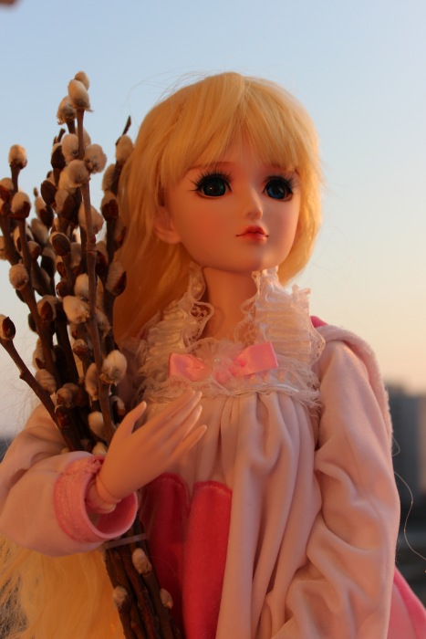 С Вербным Воскресеньем! Поздравление от моей куклы Звезды подиума