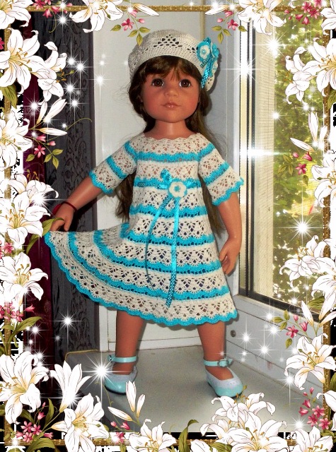 Платье узором "лилии" для Ханночки (фото 10)