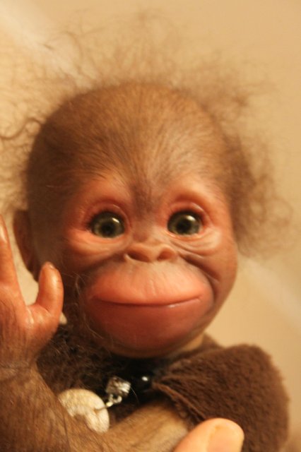 Бонька, обезьянка реборн Элины Кудрявцевой