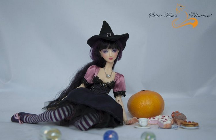 Лиловая ведьмочка от SisterFox. Авторская кукла | Бэйбики Лиловая ведьмочка от SisterFox. Авторская кукла (фото 9)