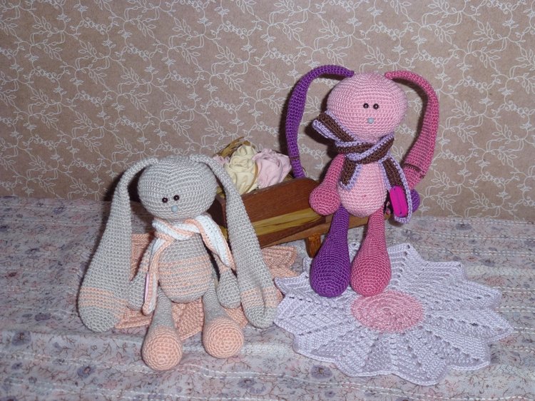 Мои новые вязаные зайчики: Роза и Тимофей II (фото 10)