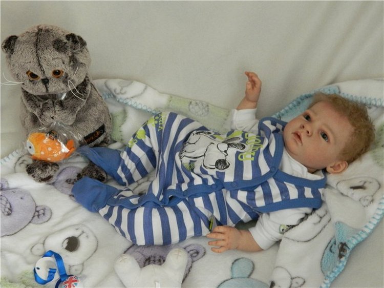 Голубоглазый блондин реборн Дима (фото 4)