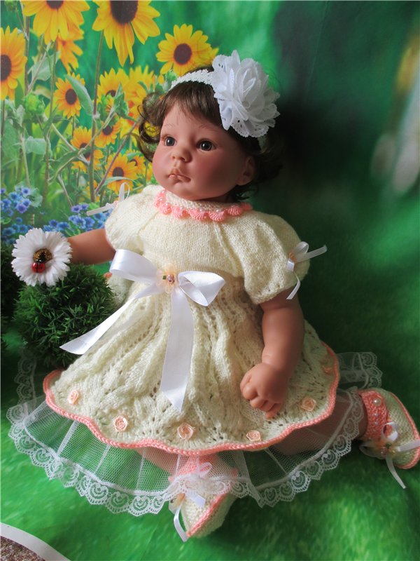 «Бутончик чайной розы»- моя новая работа ( для малышек Lee Middleton ,реборн и всеx подобныx малышек-очаровашек) (фото 10)