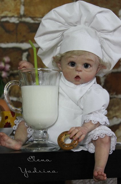 Поваренок по мотивам работы "Прототип мини Офелии". Куклы реборн Елены Ядриной (фото 2)