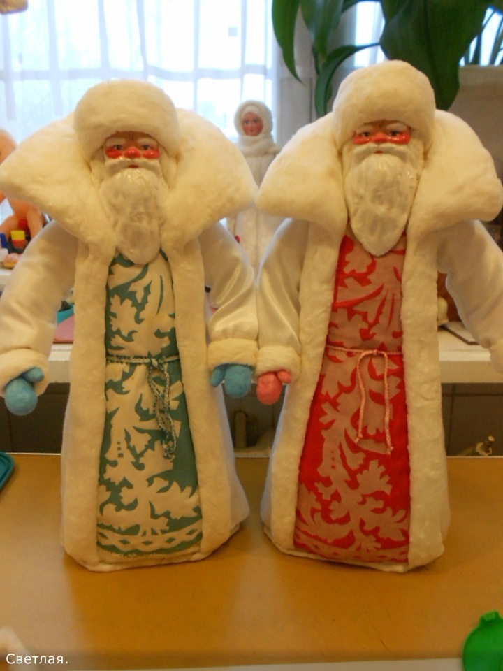 МК: "Новогодняя парочка - Дед Мороз и Снегурочка. Воронежской ФИ. После полной реставрации, с заменой элементов декора"