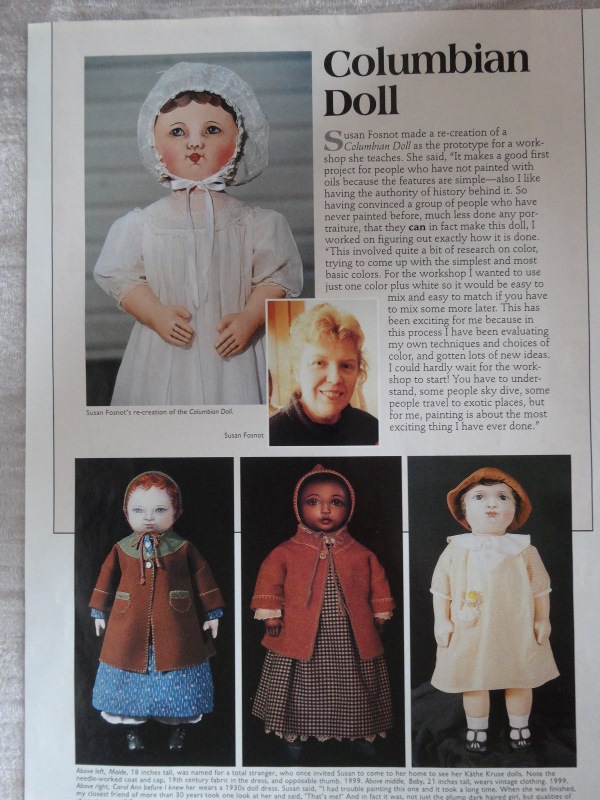 Знаменитые текстильные куклы Columbian Dolls. История 1891 года