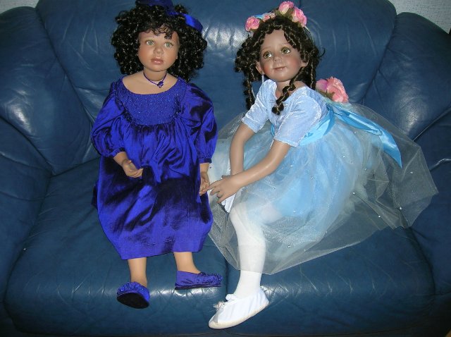 Голубая танцовщица или Магия балета. Фарфоровая коллекционная кукла от Донны Руберт