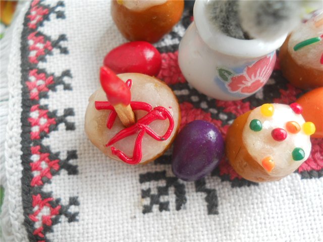 Куличи! Праздничный стол для кукол. Миниатюра