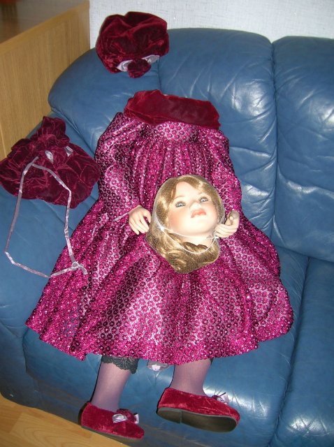 Призрак Анны Болейн или Спасение Дезире. Ремонт разбитой фарфоровой куклы Angela McNeely от Ruby Doll (фото 5)