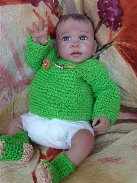 Маленький лягушонок. Авторская кукла Кондрашовой Ирины (фото 7)