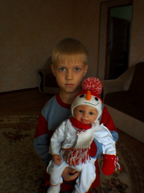 Снегурочка реборн Лола и веселый снеговик Ларс (фото 10)