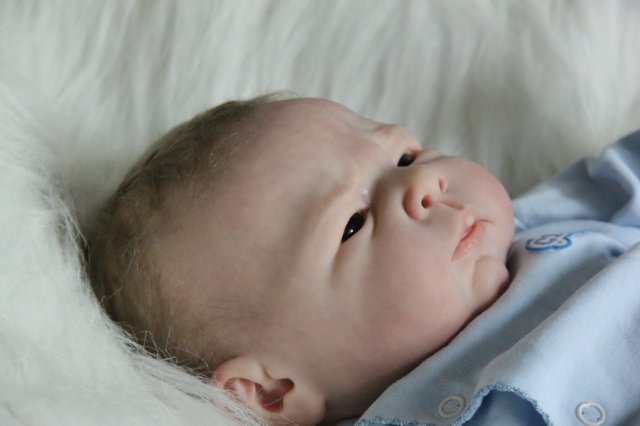 Ноэльчик... очень серьезный малыш... Куколка реборн Вишни Виктории (фото 8)