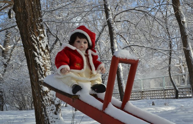 За корзинкой подснежников... Кукла Adora (фото 3)