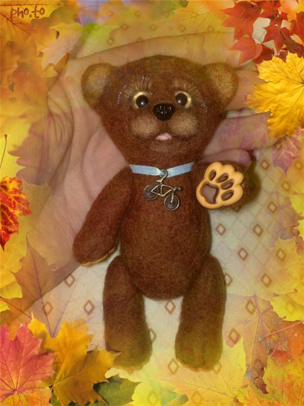 Мишутка шерстяной! Игрушки сухим валянием своими руками (фото 4)