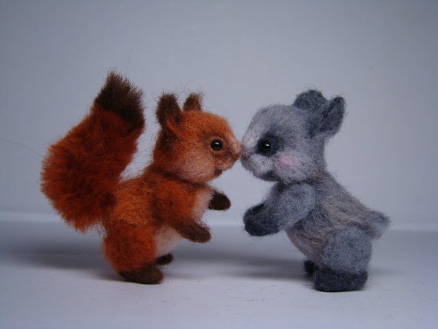 Бельчонок и Ко. Авторские игрушки валянием Ольги Чернухо (фото 7)