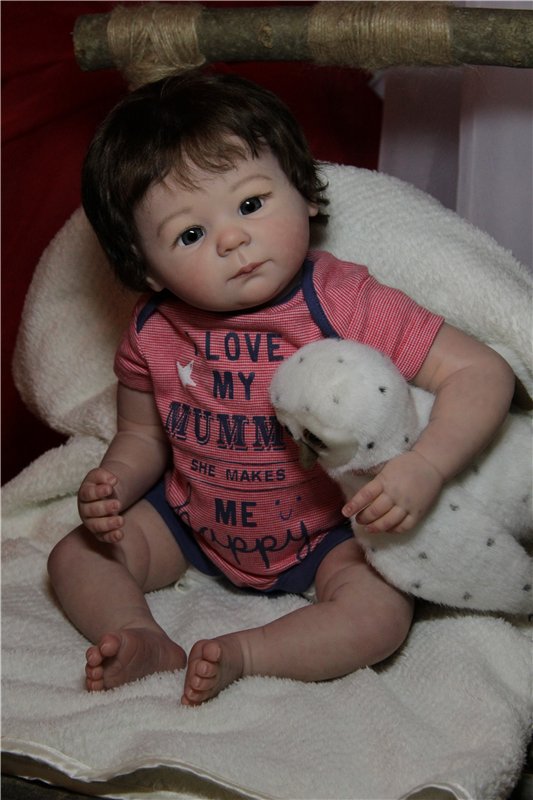 Дениска, кукла реборн из молда Marley от Ann Timmerman (фото 4)