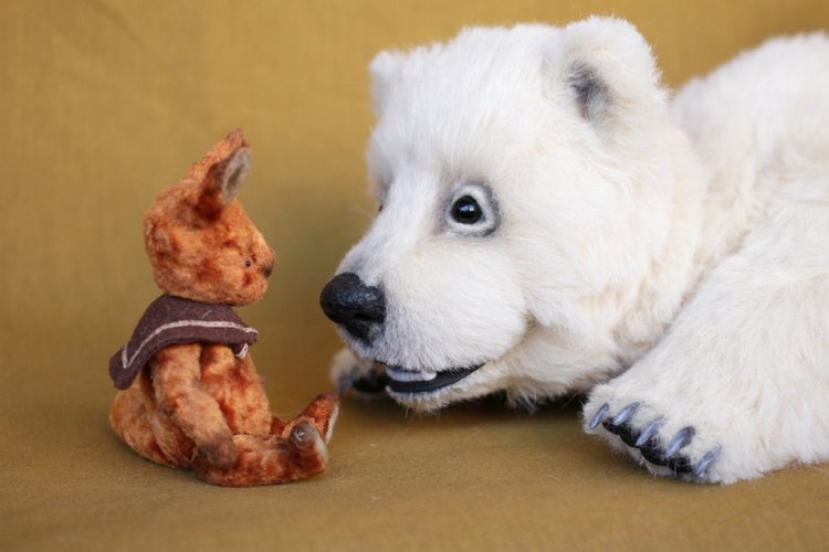Нолан полярный медвежонок. Авторские игрушки ручной работы Татьяны Матляк