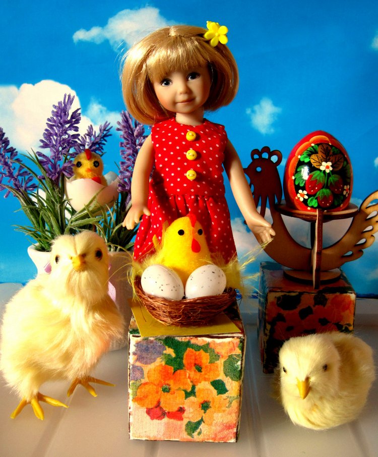 Прогулка в парке. Галочка - коллекционная куколка Дианы Эффнер