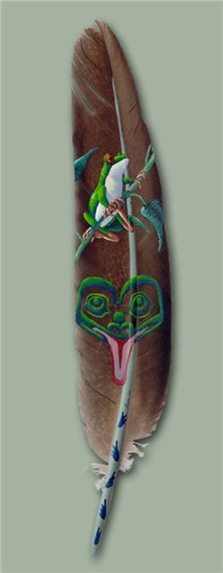 Необычная живопись. Рисунки на перьях - by Julie Thompson (Джулия Томпсон) (фото 9)