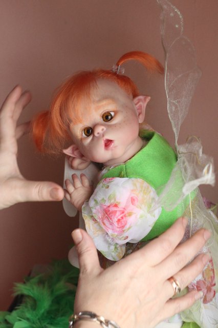 Чудо в перьях, кукла-реборн Элины Кудрявцевой