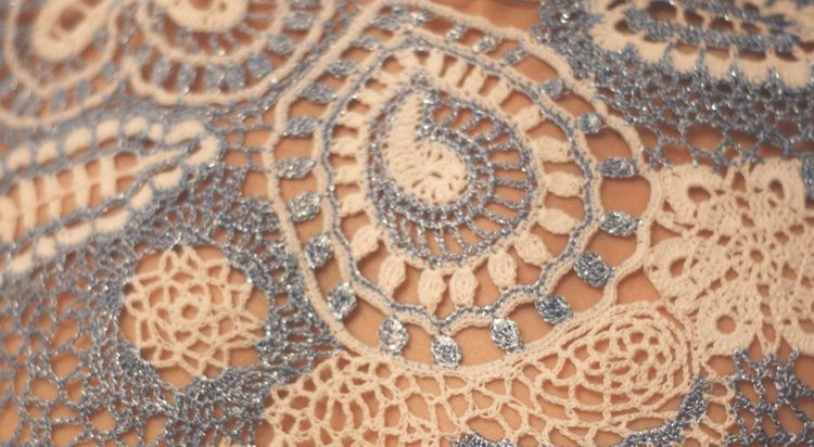 Новое изделие "Морозные узоры", связанное в технике ирландского кружева (фото 2)