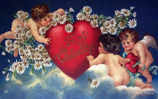 Старинные открытки с Денем Святого Валентина | Бэйбики Старинные открытки с Денем Святого Валентина