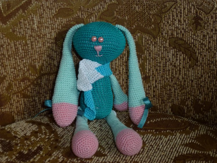 Мой новый авторский вязаный зайка Lien, Лин (фото 8)