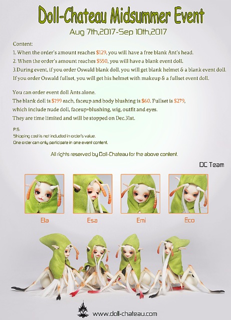 Закрыто. Коллективный заказ Doll Chateau со скидкой 10% и бесплатной доставкой