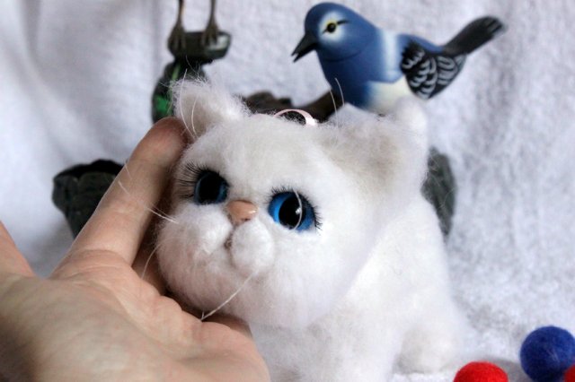 Моя кошечка валянием из шерсти готова