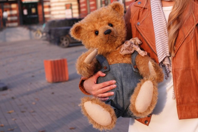 Большой мишка тедди на прогулке (фото 4)