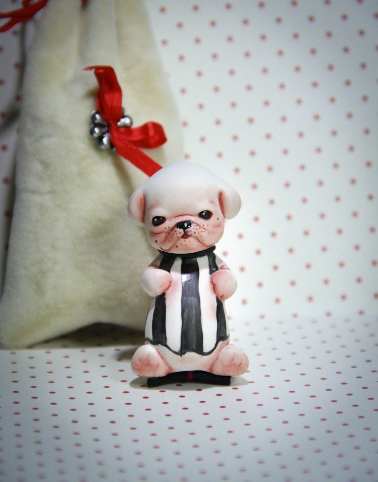 Фарфоровые щенки — Лепка авторских игрушек и папье (фото 5)