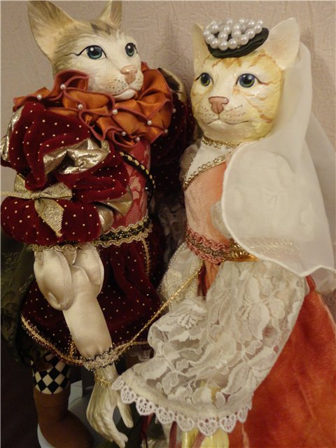 Повесть о Ромео и Джульетте. Куклы-коты коты из фарфора - Katerines collection